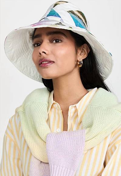 NEW KERRI ROSENTHAL sunny daze quilted hat in beach - Picture 3 of 3